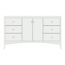 Strasser Woodenwork 37-856 - 60 X 18 X 34.5 Wallingford View Vanity Tiered Miter Powder Grey Sb