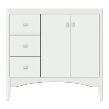 Strasser Woodenwork 37-863 - 36 X 21 X 34.5 Wallingford View Vanity Tiered Miter Powder Grey Lh