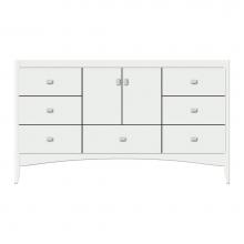 Strasser Woodenwork 37-889 - 60 X 21 X 34.5 Wallingford Vanity Tiered Miter Powder Grey Sb