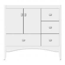 Strasser Woodenwork 37-895 - 36 X 21 X 34.5 Wallingford Vanity Tiered Miter Powder Grey Rh