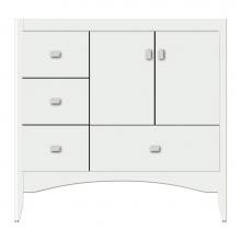 Strasser Woodenwork 37-897 - 36 X 21 X 34.5 Wallingford Vanity Tiered Miter Powder Grey Lh