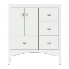 Strasser Woodenwork 37-899 - 30 X 21 X 34.5 Wallingford Vanity Tiered Miter Powder Grey Rh