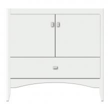 Strasser Woodenwork 37-909 - 36 X 21 X 34.5 Wallingford Vanity Tiered Miter Powder Grey Std