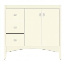 Strasser Woodenwork 37-922 - 36 X 18 X 34.5 Wallingford View Vanity Tiered Miter Sat Biscuit Lh