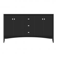 Strasser Woodenwork 37-973 - 60 X 21 X 34.5 Wallingford View Vanity Tiered Miter Sat Black Db