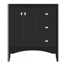 Strasser Woodenwork 37-989 - 30 X 18 X 34.5 Wallingford View Vanity Tiered Miter Sat Black Rh