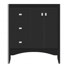 Strasser Woodenwork 37-990 - 30 X 18 X 34.5 Wallingford View Vanity Tiered Miter Sat Black Lh