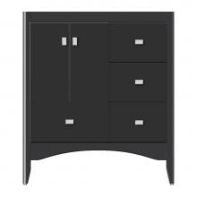 Strasser Woodenwork 38-021 - 30 X 21 X 34.5 Wallingford Vanity Tiered Miter Sat Black Rh