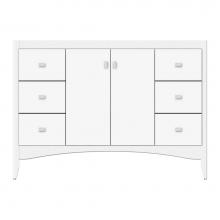 Strasser Woodenwork 38-096 - 48 X 18 X 34.5 Wallingford View Vanity Tiered Miter Sat White Sb