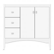 Strasser Woodenwork 38-100 - 36 X 21 X 34.5 Wallingford View Vanity Tiered Miter Sat White Lh