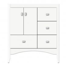 Strasser Woodenwork 38-137 - 30 X 21 X 34.5 Wallingford Vanity Tiered Miter Sat White Rh