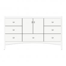 Strasser Woodenwork 38-150 - 60 X 18 X 34.5 Wallingford Vanity Tiered Miter Sat White Sb