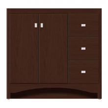 Strasser Woodenwork 46-263 - 36 X 18 X 34.5 Ravenna View Vanity Tiered Miter Choc Cherry Rh