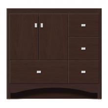 Strasser Woodenwork 46-290 - 36 X 21 X 34.5 Ravenna Vanity Tiered Miter Choc Cherry Rh