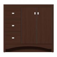 Strasser Woodenwork 46-322 - 36 X 18 X 34.5 Ravenna View Vanity Tiered Miter Choc Oak Lh