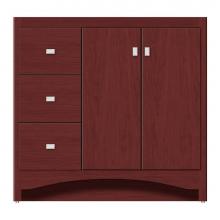 Strasser Woodenwork 46-442 - 36 X 18 X 34.5 Ravenna View Vanity Tiered Miter Dk Cherry Lh