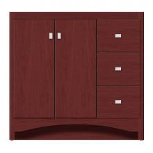 Strasser Woodenwork 46-443 - 36 X 18 X 34.5 Ravenna View Vanity Tiered Miter Dk Cherry Rh