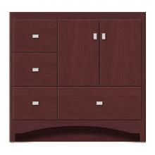 Strasser Woodenwork 46-474 - 36 X 18 X 34.5 Ravenna Vanity Tiered Miter Dk Cherry Lh