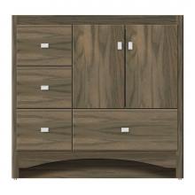 Strasser Woodenwork 46-504 - 36 X 18 X 34.5 Ravenna Vanity Tiered Miter Dusky Oak Lh