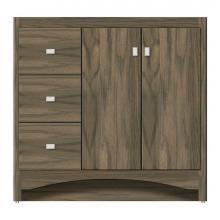 Strasser Woodenwork 46-528 - 36 X 18 X 34.5 Ravenna View Vanity Tiered Miter Dusky Oak Lh