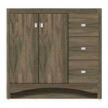 Strasser Woodenwork 46-532 - 36 X 21 X 34.5 Ravenna View Vanity Tiered Miter Dusky Oak Rh