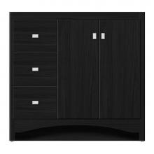 Strasser Woodenwork 46-625 - 36 X 21 X 34.5 Ravenna View Vanity Tiered Miter Midnight Oak Lh