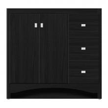 Strasser Woodenwork 46-626 - 36 X 21 X 34.5 Ravenna View Vanity Tiered Miter Midnight Oak Rh