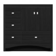 Strasser Woodenwork 46-654 - 36 X 18 X 34.5 Ravenna Vanity Tiered Miter Midnight Oak Lh