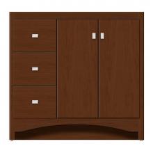 Strasser Woodenwork 46-865 - 36 X 21 X 34.5 Ravenna View Vanity Tiered Miter Pecan Cherry Lh