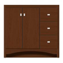 Strasser Woodenwork 46-863 - 36 X 18 X 34.5 Ravenna View Vanity Tiered Miter Pecan Cherry Rh