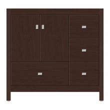 Strasser Woodenwork 50-728 - 36 X 18.5 X 34.5 Alki Essence Vanity Tiered Miter Choc Cherry Rh