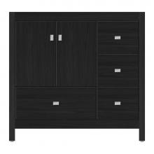 Strasser Woodenwork 59-647 - 36 X 21 X 34.5 Alki Essence Vanity Tiered Miter Midnight Oak Rh