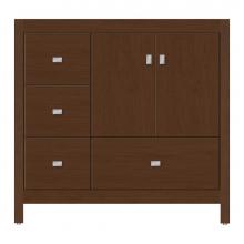 Strasser Woodenwork 59-978 - 36 X 18.5 X 34.5 Alki Essence Vanity Tiered Miter Pecan Cherry Lh