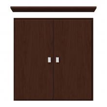 Strasser Woodenwork 70-108 - 24 X 5.5 X 25 Wall Cubby Tiered Miter Choc Cherry