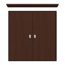 Strasser Woodenwork 70-113 - 24 X 5.5 X 25 Wall Cubby Tiered Miter Choc Oak