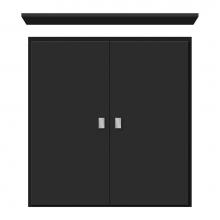 Strasser Woodenwork 70-948 - 24 X 5.5 X 25 Wall Cubby Tiered Miter Sat Black