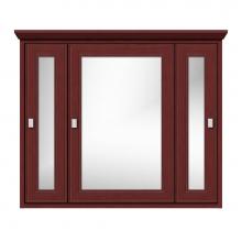 Strasser Woodenwork 71-701 - 36 X 6.5 X 31.5 Inset Med Cab Tri-View Tiered Miter Dk Cherry