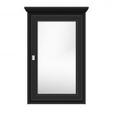 Strasser Woodenwork 71-723 - 19 X 6.5 X 31.5 Inset Med Cab Single Door Tiered Miter Sat Black