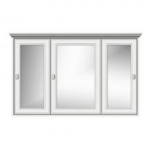 Strasser Woodenwork 71-750 - 48 X 6.5 X 31.5 Inset Med Cab Tri-View Tiered Miter Powder Grey