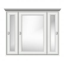 Strasser Woodenwork 71-751 - 36 X 6.5 X 31.5 Inset Med Cab Tri-View Tiered Miter Powder Grey