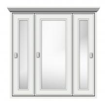 Strasser Woodenwork 71-752 - 30 X 6.5 X 31.5 Inset Med Cab Tri-View Tiered Miter Powder Grey