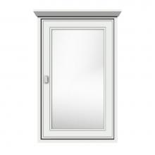 Strasser Woodenwork 71-760 - 19 X 6.5 X 31.5 Inset Med Cab Single Door Tiered Miter Powder Grey