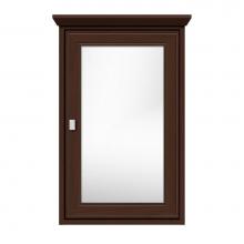 Strasser Woodenwork 71-762 - 19 X 6.5 X 31.5 Inset Med Cab Single Door Tiered Miter Choc Oak