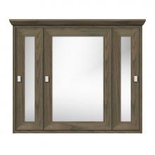 Strasser Woodenwork 71-901 - 36 X 6.5 X 31.5 Inset Med Cab Tri-View Tiered Miter Dusky Oak