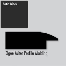 Strasser Woodenwork 83.427 - 2.25 X .75 X 72 Molding Ogee Miter Sat Black