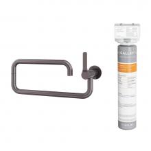 The Galley IPTF-D-GSS - Ideal Pot Filler Tap in PVD Gun Metal Gray  Stainless Steel and Water Filtration System