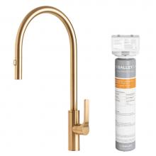 The Galley IWTF-D-YSS-EF - Ideal Tap Eco-Flow in PVD Brushed Gold Stainless Steel and Water Filtration System