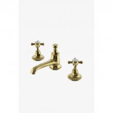 Waterworks 07-15467-23731 - Highgate Low Profile Three Hole Deck Mounted Lavatory Faucet with Metal Cross Handles in