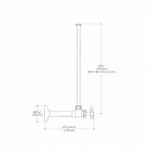 Waterworks 26-66203-81422 - Universal Angle Watercloset Supply Kits 1/2'' IPS x 3/8'' O.D. Compression in