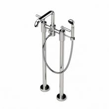 Waterworks 09-54220-73286 - Ludlow Freestanding Exposed Tub Filler with Handshower and Metal Lever Handles in